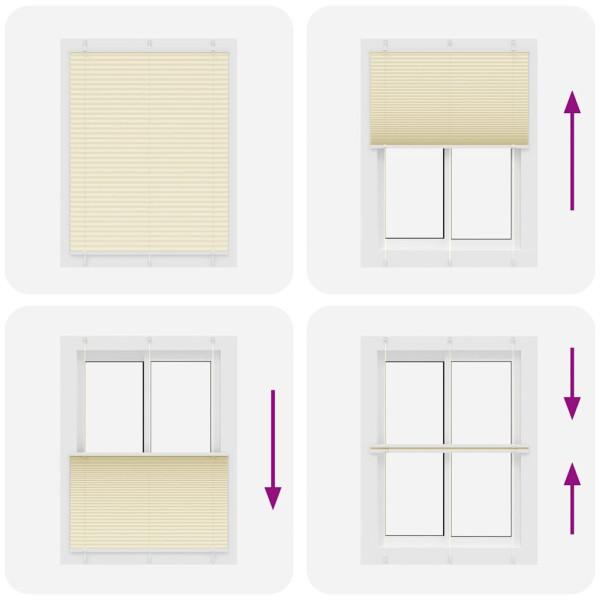 Estor Plisado crema 110x150 cm Tela Ancho 109.4 cm Poliéster M 5