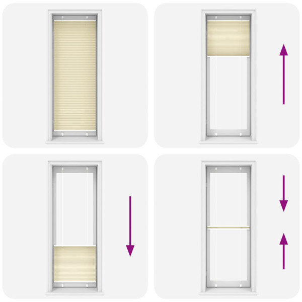 Estor Plisado crema 80x200 cm Tela Ancho 79.4 cm Poliéster M 5