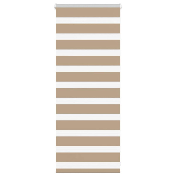 Estor cebra marrón arena tejido ancho 55.9 cm poliéster D