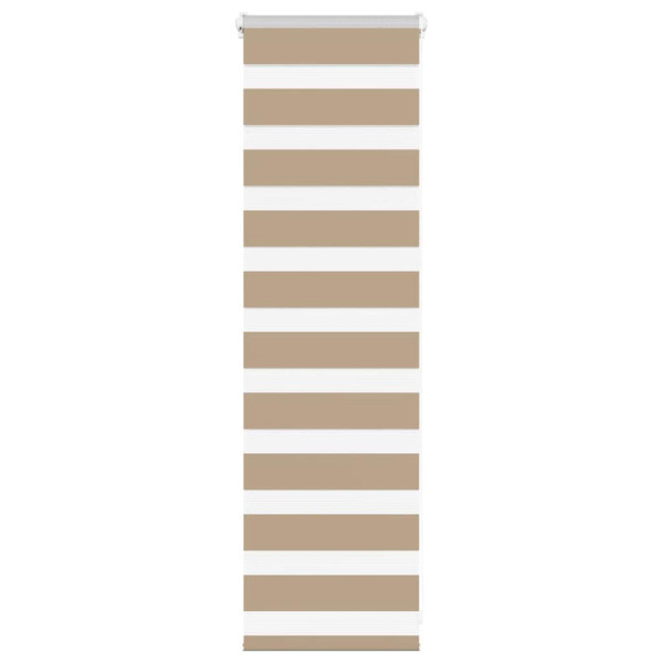 Estor cebra marrón arena tejido ancho 45.9 cm poliéster D