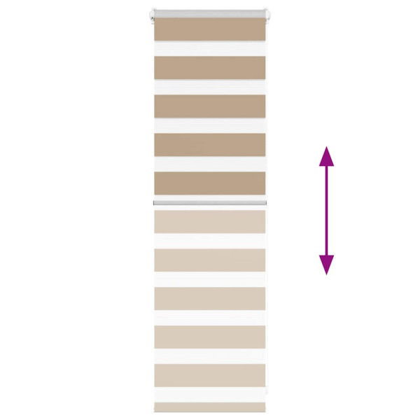 Estor cebra marrón arena tejido ancho 45.9 cm poliéster M 5