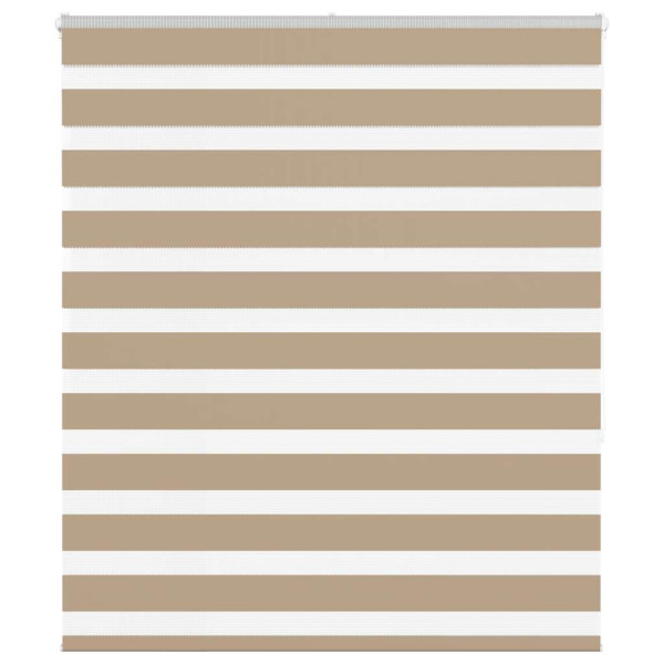 Estor cebra marrón arena tejido ancho 125.9 cm poliéster D