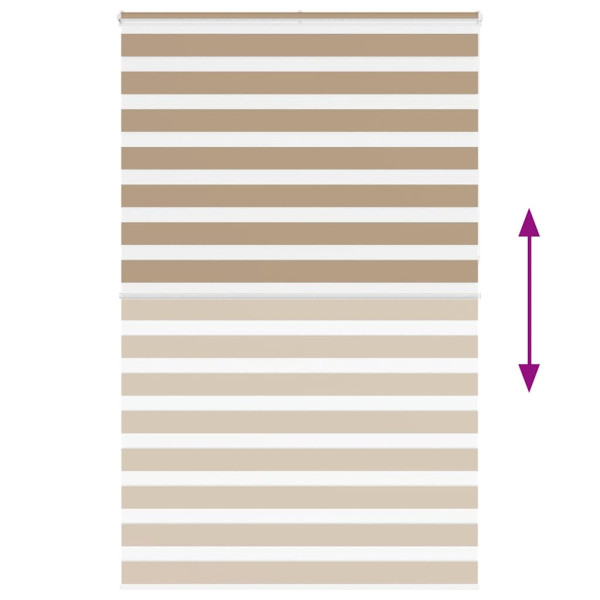 Estor cebra marrón arena tejido ancho 140.9 cm poliéster M 5