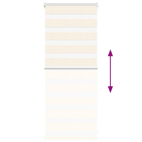 Estor cebra beige mármol tejido ancho 55.9 cm poliéster M 5