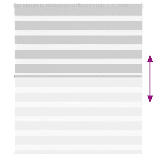 Estor cebra gris claro 130x150cm tejido ancho 125.9cm poliéster M 5