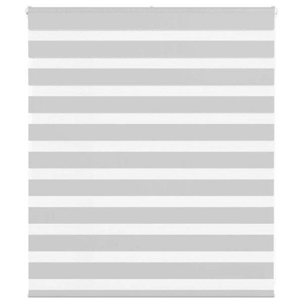 Estor cebra gris claro 130x100cm tejido ancho 125.9cm poliéster D