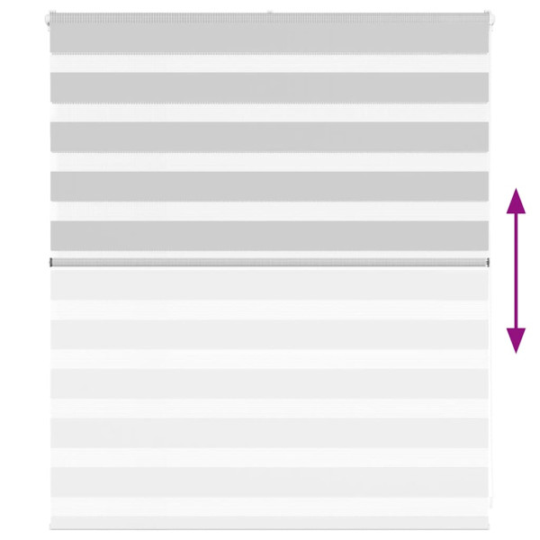 Estor cebra gris claro 130x100cm tejido ancho 125.9cm poliéster M 5