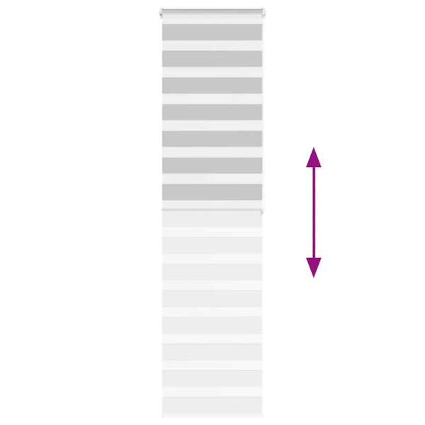 Estor cebra gris claro 60x200cm tejido ancho 55.9 cm poliéster M 5