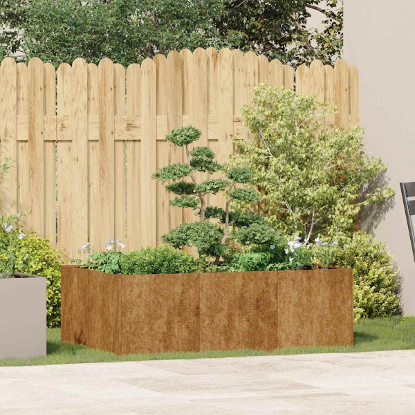 Jardinera oxidada 120x80x40 cm acero corten M 3