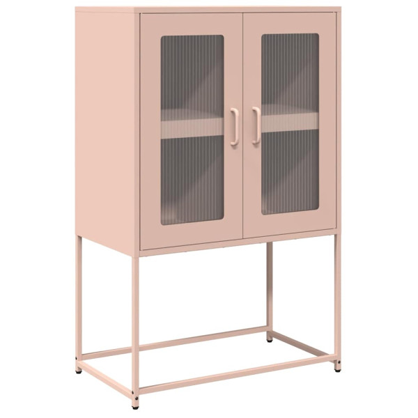 Aparador de acero rosa 68x39x107 cm M 2