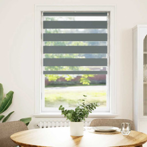 Estor cebra gris oscuro 80x100cm tejido ancho 75.9 cm poliéster H