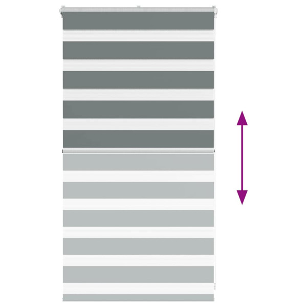 Estor cebra gris oscuro 80x100cm tejido ancho 75.9 cm poliéster M 5