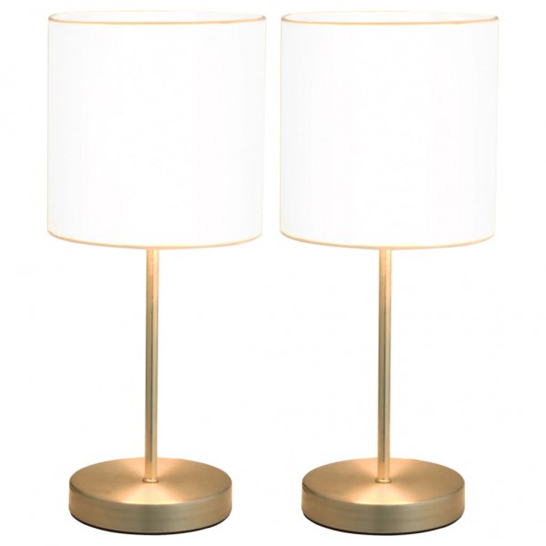 Lámparas de mesa 2 unidades  con botón táctil blanco E14 D