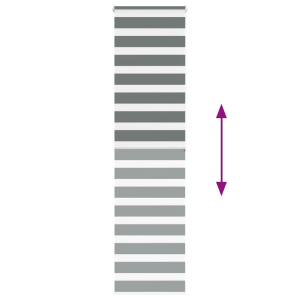 Estor cebra gris oscuro 55x200cm tejido ancho 50.9 cm poliéster M 5