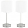 Lámparas de mesa 2 unidades  con botón táctil blanco E14 4