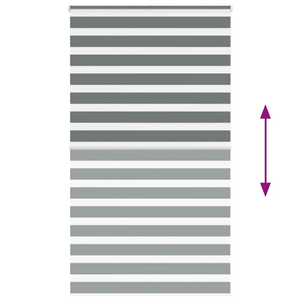 Estor cebra gris oscuro tejido ancho 120.9 cm poliéster M 5