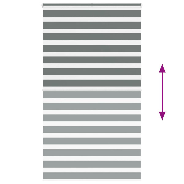 Estor cebra gris oscuro tejido ancho 120.9 cm poliéster M 5