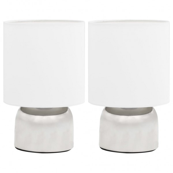 Lámparas de mesa táctiles 2 unidades blanco E14 M 2