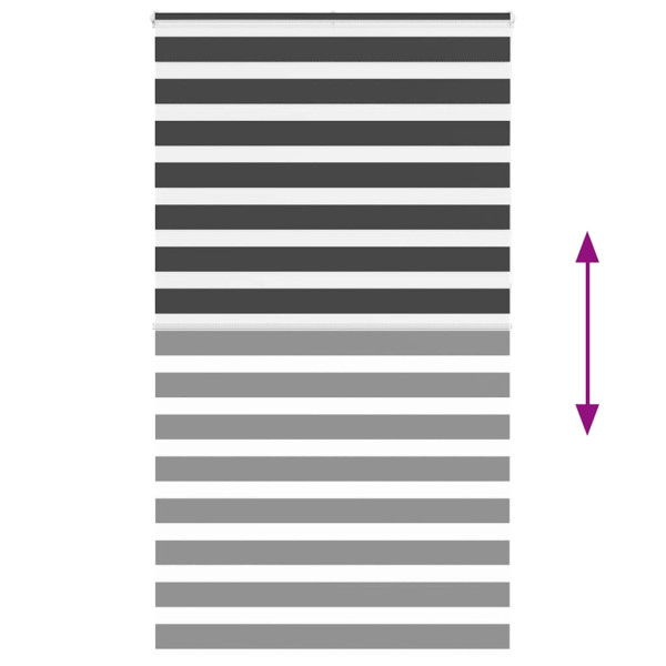 Estor cebra negro 130x230 cm tejido ancho 125.9 cm poliéster M 5