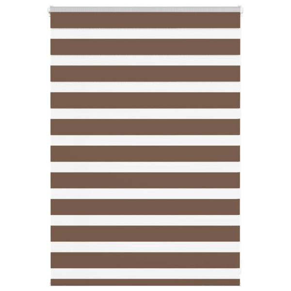 Estor cebra marrón 115x100 cm tejido ancho 110.9 cm poliéster D