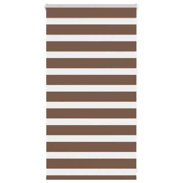 Estor cebra marrón 80x100 cm tejido ancho 75.9 cm poliéster D