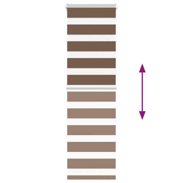 Estor cebra marrón 45x150 cm tejido ancho 40.9 cm poliéster M 5
