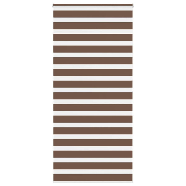 Estor cebra marrón 115x200 cm tejido ancho 110.9 cm poliéster D
