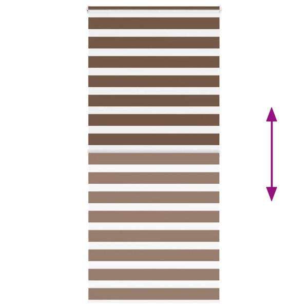 Estor cebra marrón 115x200 cm tejido ancho 110.9 cm poliéster M 5