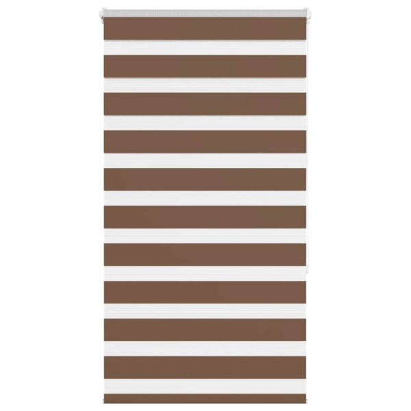 Estor cebra marrón 90x150 cm tejido ancho 85.9 cm poliéster D