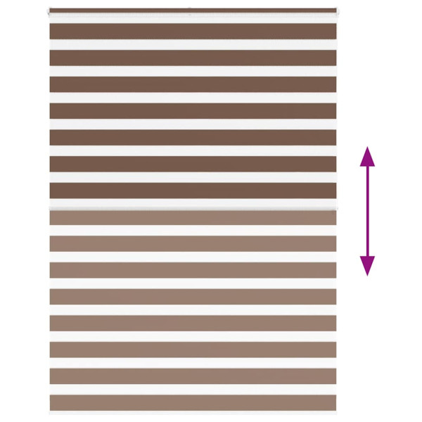 Estor cebra marrón 160x200 cm tejido ancho 155.9 cm poliéster M 5