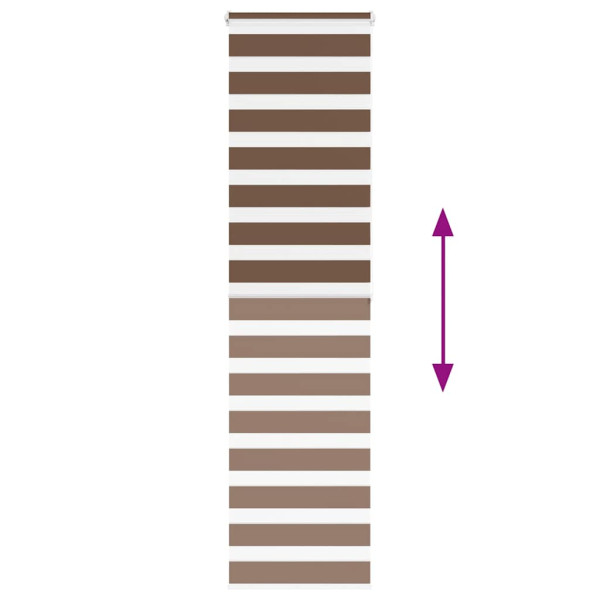 Estor cebra marrón 55x200 cm tejido ancho 50.9 cm poliéster M 5