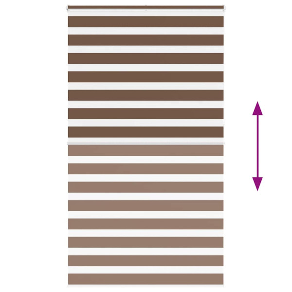 Estor cebra marrón 125x230 cm tejido ancho 120.9 cm poliéster M 5