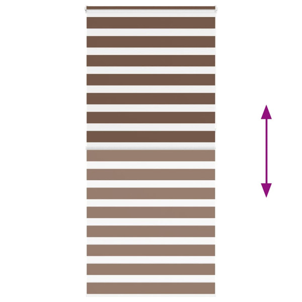 Estor cebra marrón 115x230 cm tejido ancho 110.9 cm poliéster M 5