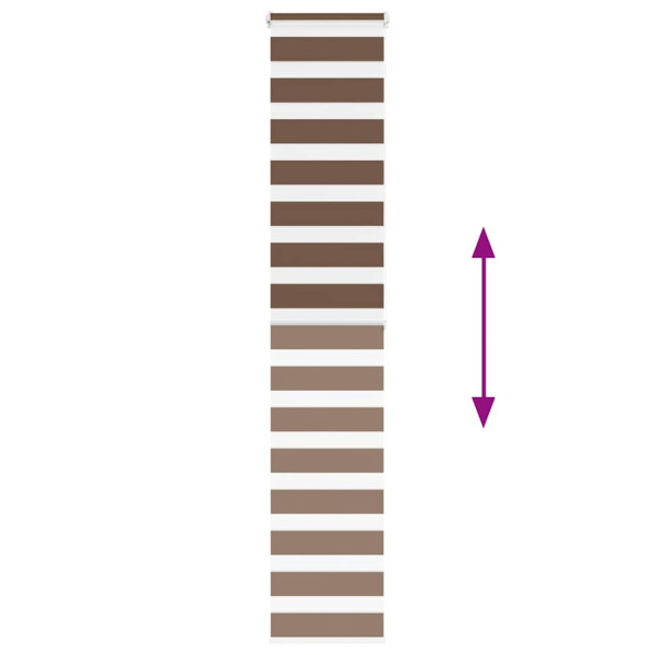 Estor cebra marrón 45x200 cm tejido ancho 40.9 cm poliéster M 5