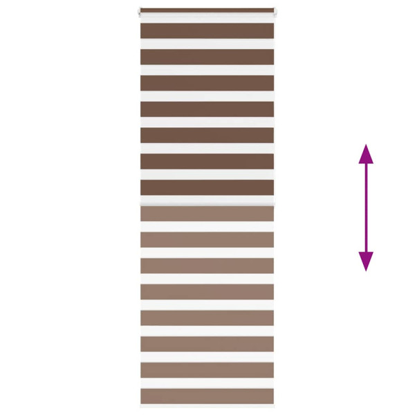 Estor cebra marrón 90x200 cm tejido ancho 85.9 cm poliéster M 5