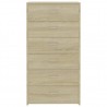 Aparador 6 cajones contrachapada color roble Sonoma 50x34x96 cm 4