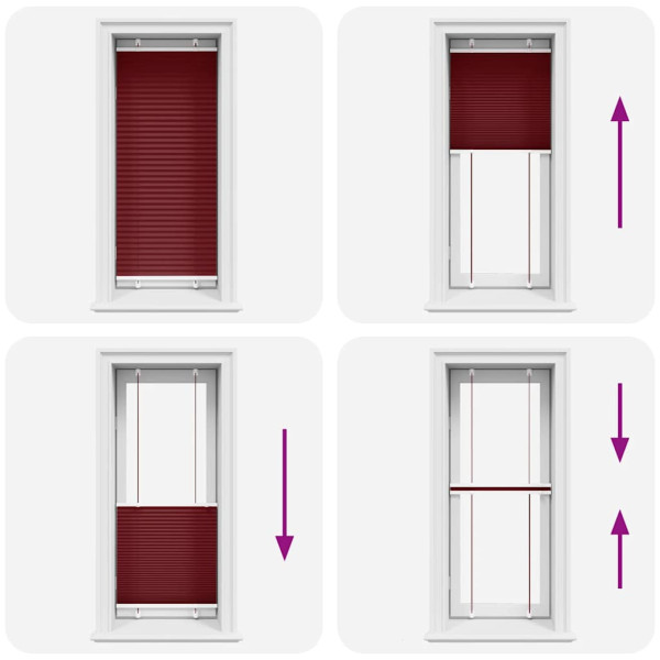 Estor Plisado rojo burdeos 55x150 cm Tela Ancho 54.4 cm M 5