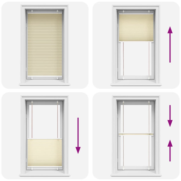 Estor Plisado crema 75x100 cm Tela Ancho 74.4 cm Poliéster M 5
