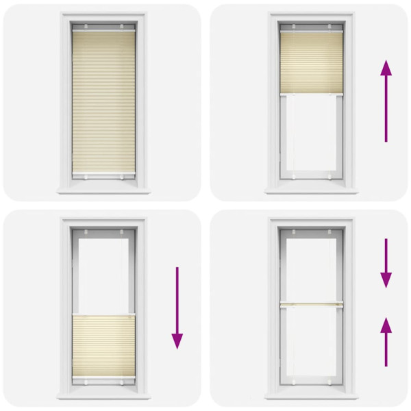 Creme Plissada Cega 60x150 cm Largura Tecido 59.4 cm Poliéster M 5