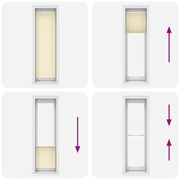 Estor Plisado crema 55x200 cm Tela Ancho 54.4 cm Poliéster M 5