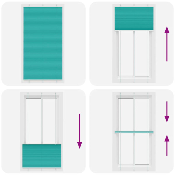 Estor Plisado verde petróleo 105x200 cm Tela Ancho 104.4 cm M 5