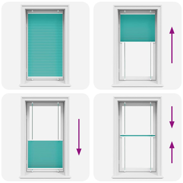 Gasolina verde Plissada Cega 70x150 cm Largura Tecido 69.4 cm M 5
