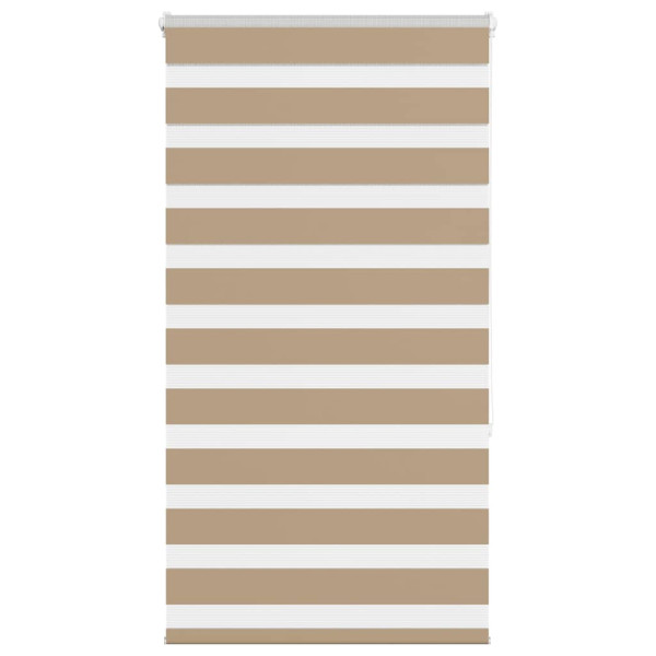 Estor cebra marrón arena tejido ancho 75.9 cm poliéster D