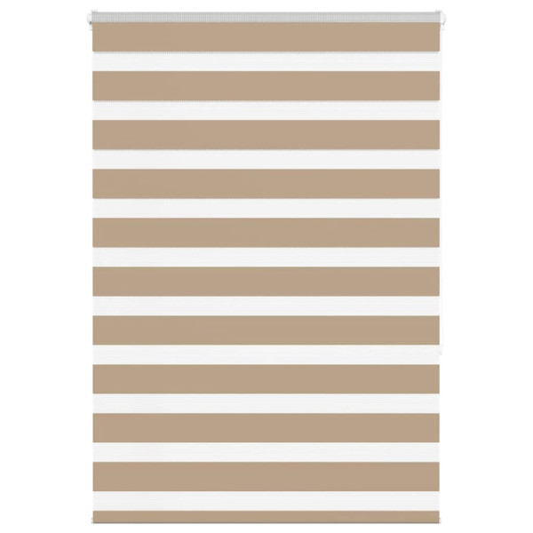 Estor cebra marrón arena tejido ancho 100.9 cm poliéster D