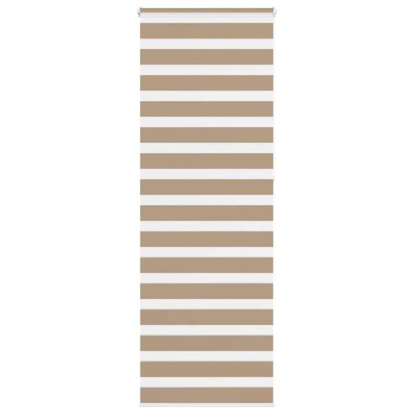 Estor cebra marrón arena tejido ancho 75.9 cm poliéster D