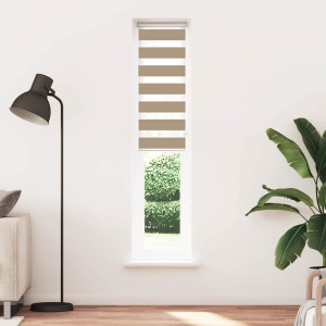 Estor cebra marrón arena tejido ancho 40.9 cm poliéster H