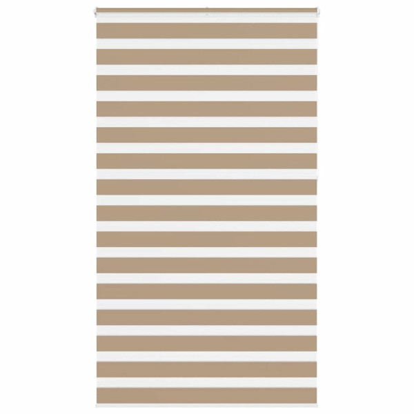 Estor cebra marrón arena tejido ancho 125.9 cm poliéster D