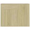 Aparador de madera contrachapada color roble Sonoma 88x30x70 cm 4