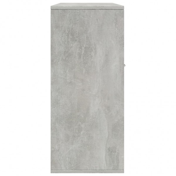 Aparador de madera contrachapada gris hormigón 88x30x70 cm M 5