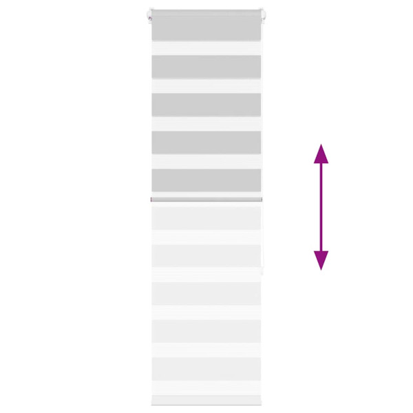 Estor cebra gris claro 50x150 cm tejido ancho 45.9 cm poliéster M 5